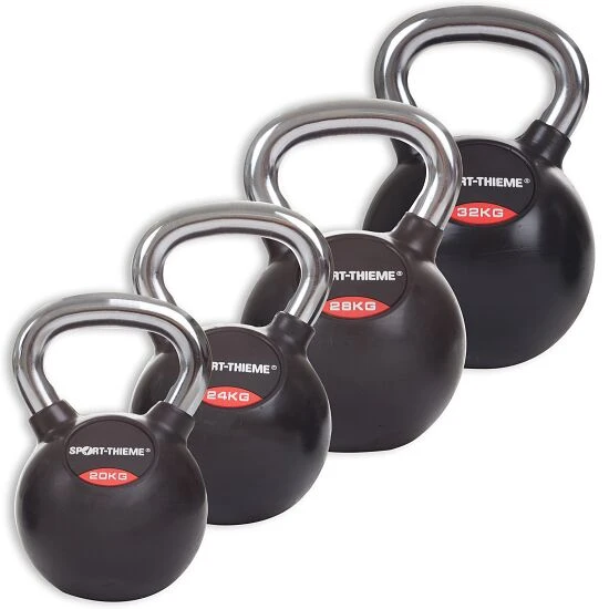 Sport-Thieme Kettlebell-Set "Gummiert Mit Glattem Chrom-Griff" 3 Sport-Thieme Kettlebell-Set "Gummiert Mit Glattem Chrom-Griff" – Bild 3