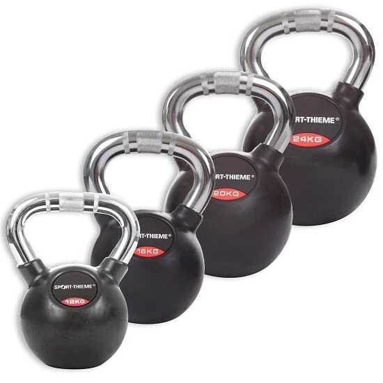 Sport-Thieme Kettlebell-Set "Gummiert Mit Chrom-Griff" 2 Sport-Thieme Kettlebell-Set "Gummiert Mit Chrom-Griff" – Bild 2