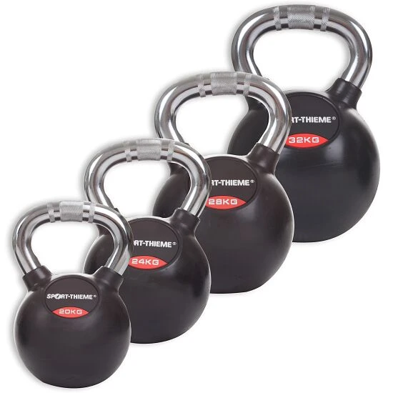 Sport-Thieme Kettlebell-Set "Gummiert Mit Chrom-Griff" 3 Sport-Thieme Kettlebell-Set "Gummiert Mit Chrom-Griff" – Bild 3