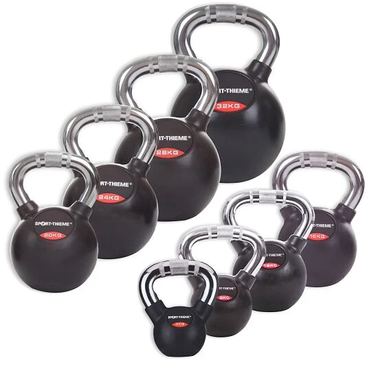 Sport-Thieme Kettlebell-Set "Gummiert Mit Chrom-Griff" 4 Sport-Thieme Kettlebell-Set "Gummiert Mit Chrom-Griff" – Bild 4