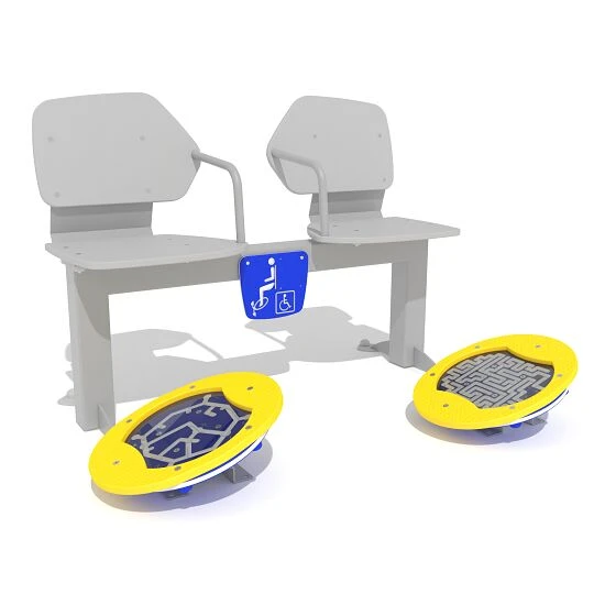 Agapito Outdoor-Fitnessgerät "Sitzbank Mit Drehscheiben" 1 Agapito Outdoor-Fitnessgerät "Sitzbank Mit Drehscheiben"